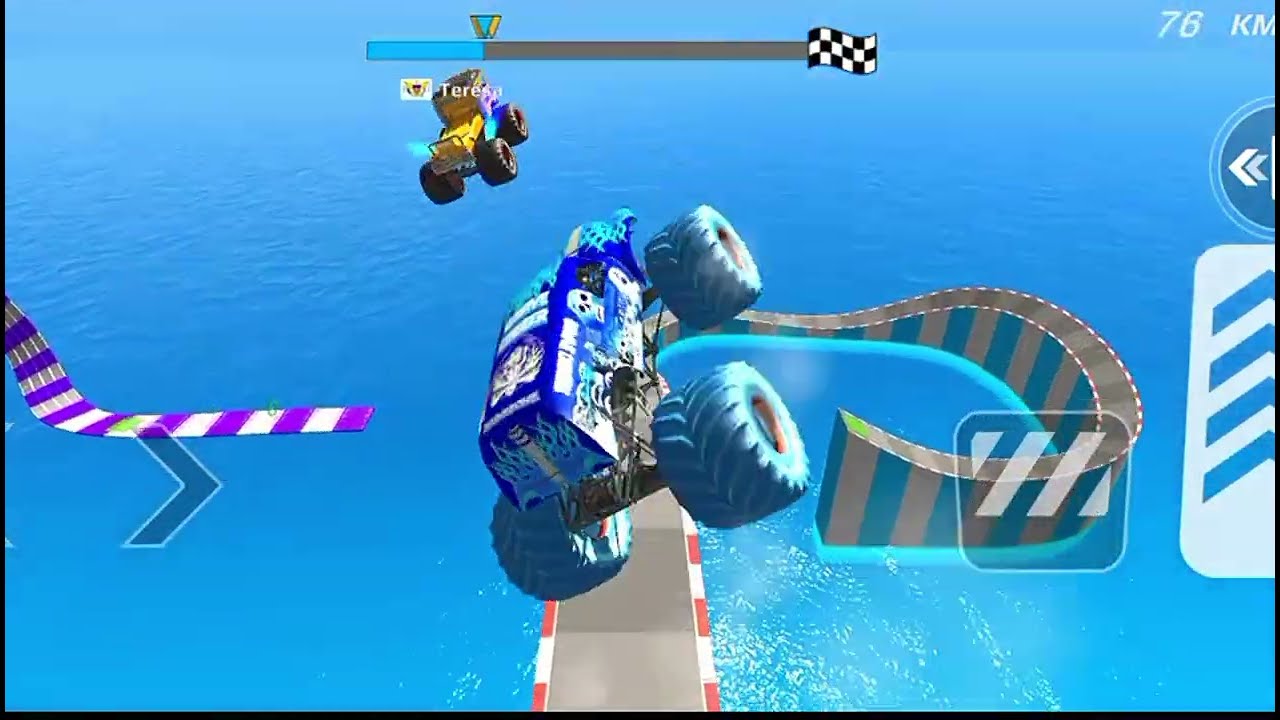 Monster Truck Mega Ramp Extreme Racing - Impossible GT Car Stunts Driving - Gadi game - gameplay 🔥