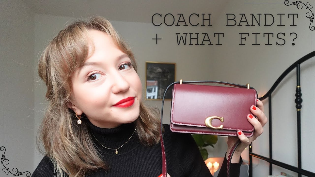 COACH BANDIT CROSSBODY IN DARK RED