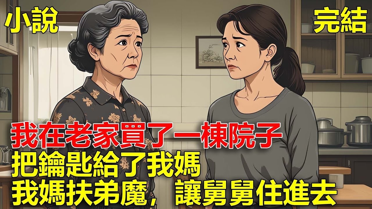 我在老家買了一棟院子，把鑰匙給了我媽，結果我媽扶弟魔，讓舅舅住了進去！