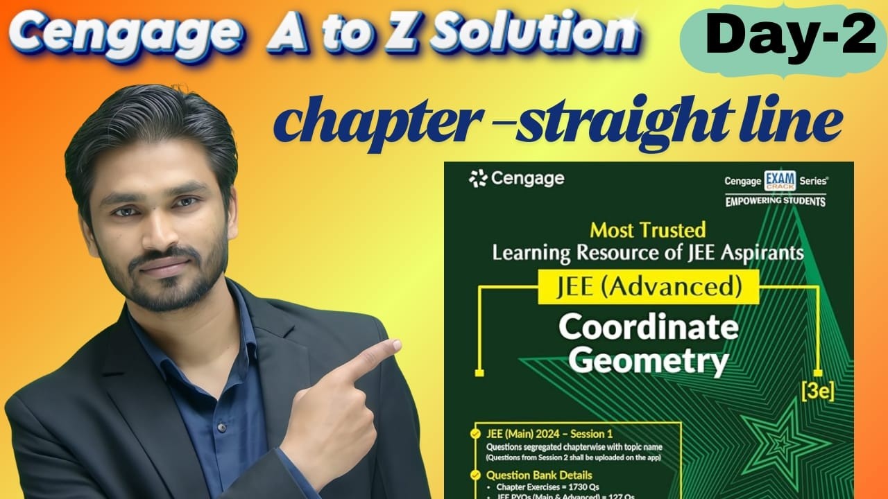 Cengage Day-2 🚀 Straight Line ll #thakursir #thakursirpatna #jee #education