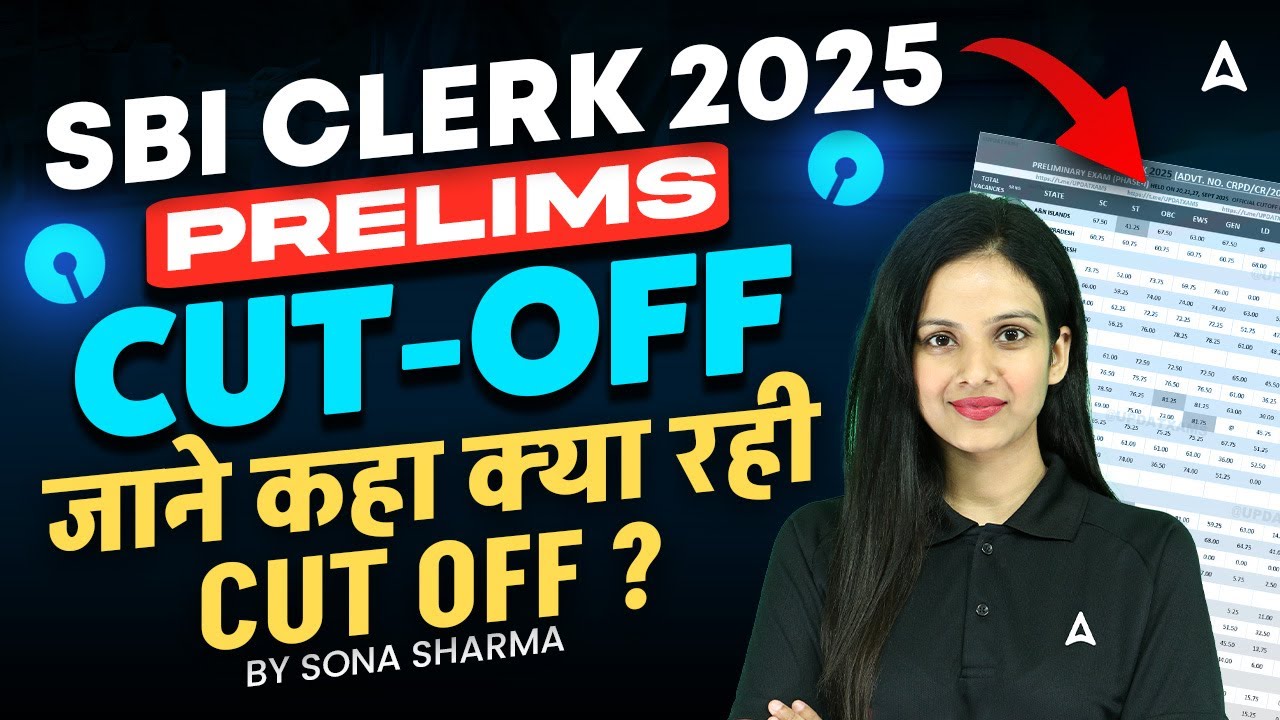 SBI Clerk Cut Off 2025 | SBI Clerk Prelims  Result 2025 | Official & Expected Cut Off State Wise