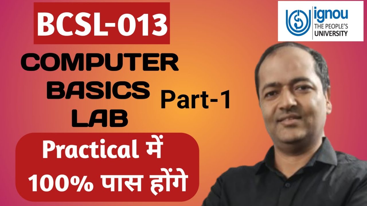 BCSL-013 Lab Important Questions Practical Exam Computer Fundamentals #bcsl013 #ignou #ignoubca