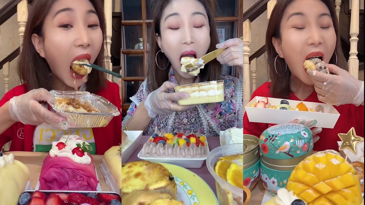 Kwai Dessert ASMR (crepe cake, container cake, jambon cake...) | Eating Sounds