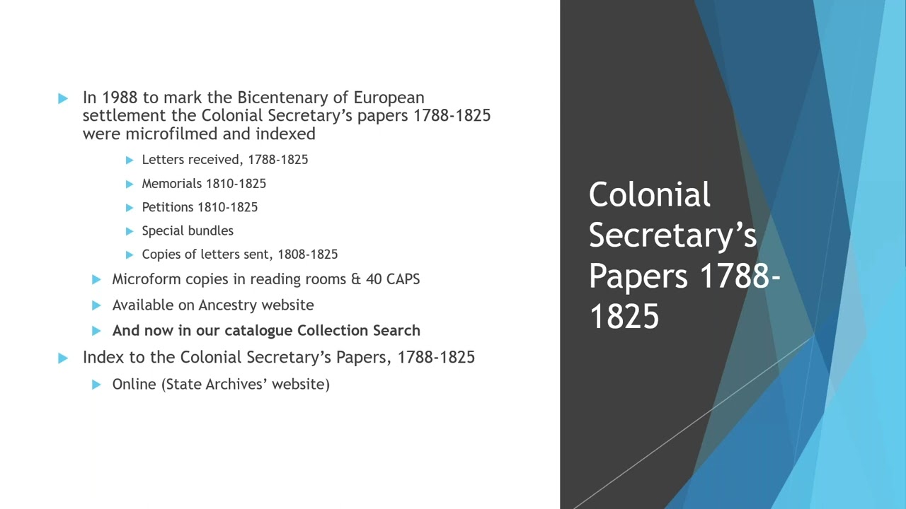 Colonial Secretary's Papers 1788-1825 are online