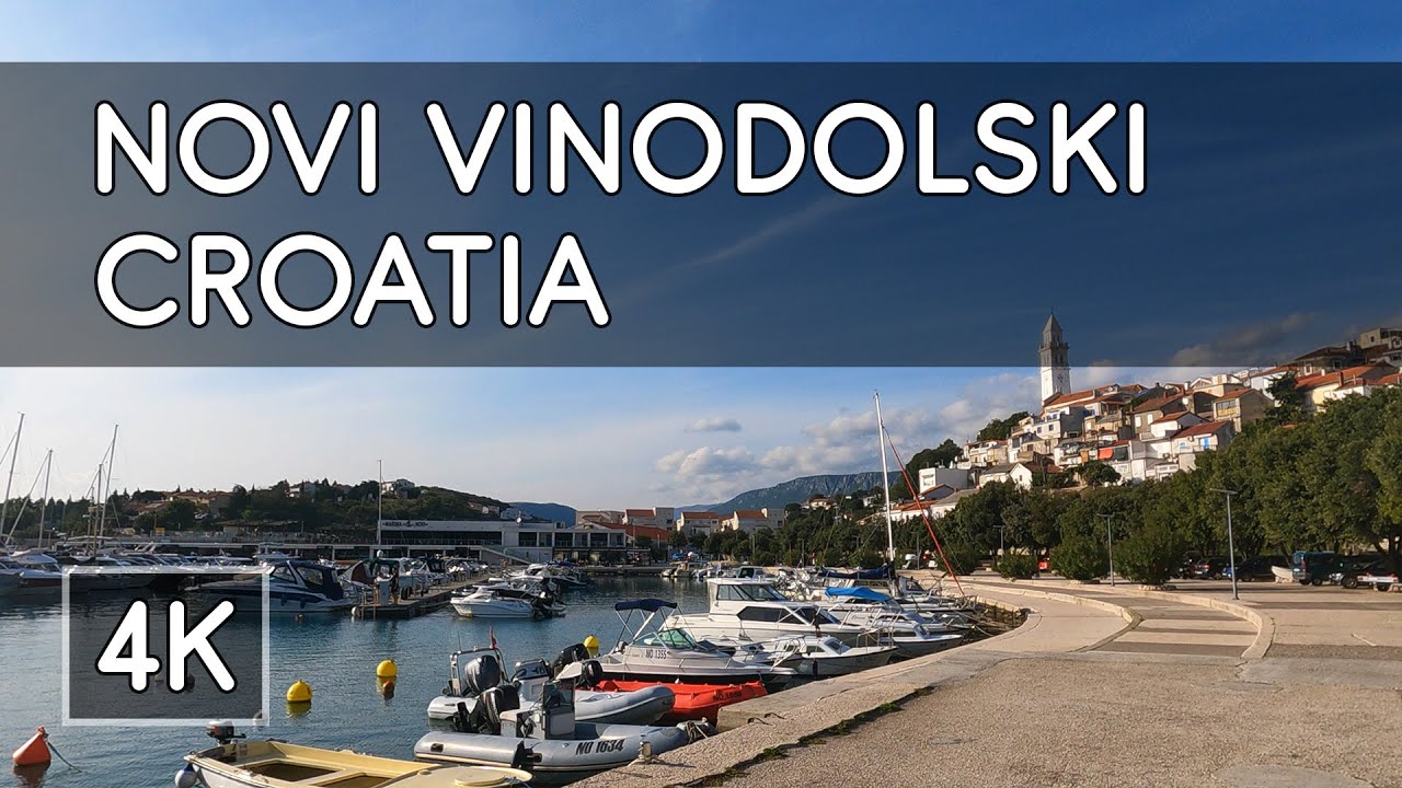 Walking Tour: Novi Vinodolski, Croatia - 4K UHD Virtual Travel