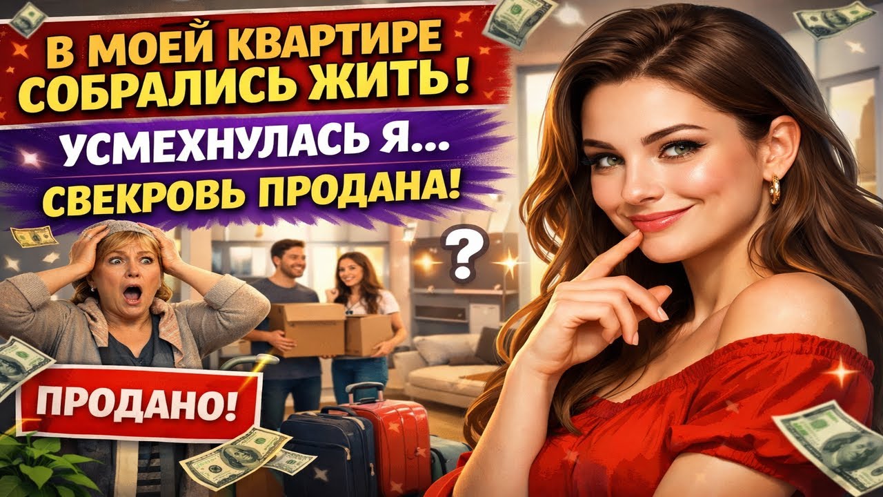 В МОЙ КВАРТИРЕ СОБРАЛИСЬ ЖИТЬ   УСМЕХНУЛАСЬ Я, КОГДА ВЫЯСНИЛОСЬ, ЧТО КВАРТИРА СВЕКРОВИ ПРОДАНА