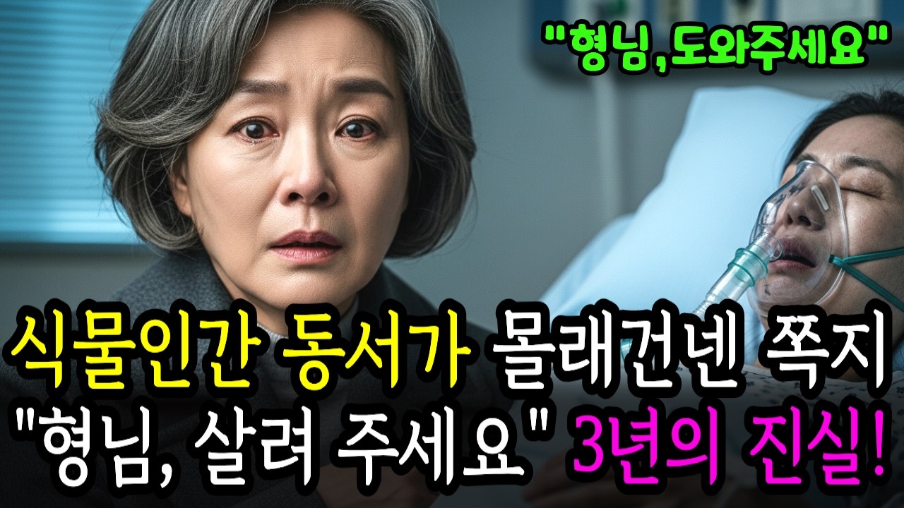 식물인간이던 동서가 몰래 건넨 쪽지 
