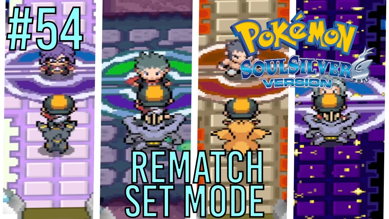 Pokémon SoulSilver Walkthrough – Elite Four REMATCH (SET MODE + NO HEALING IN BATTLE) | Part 54