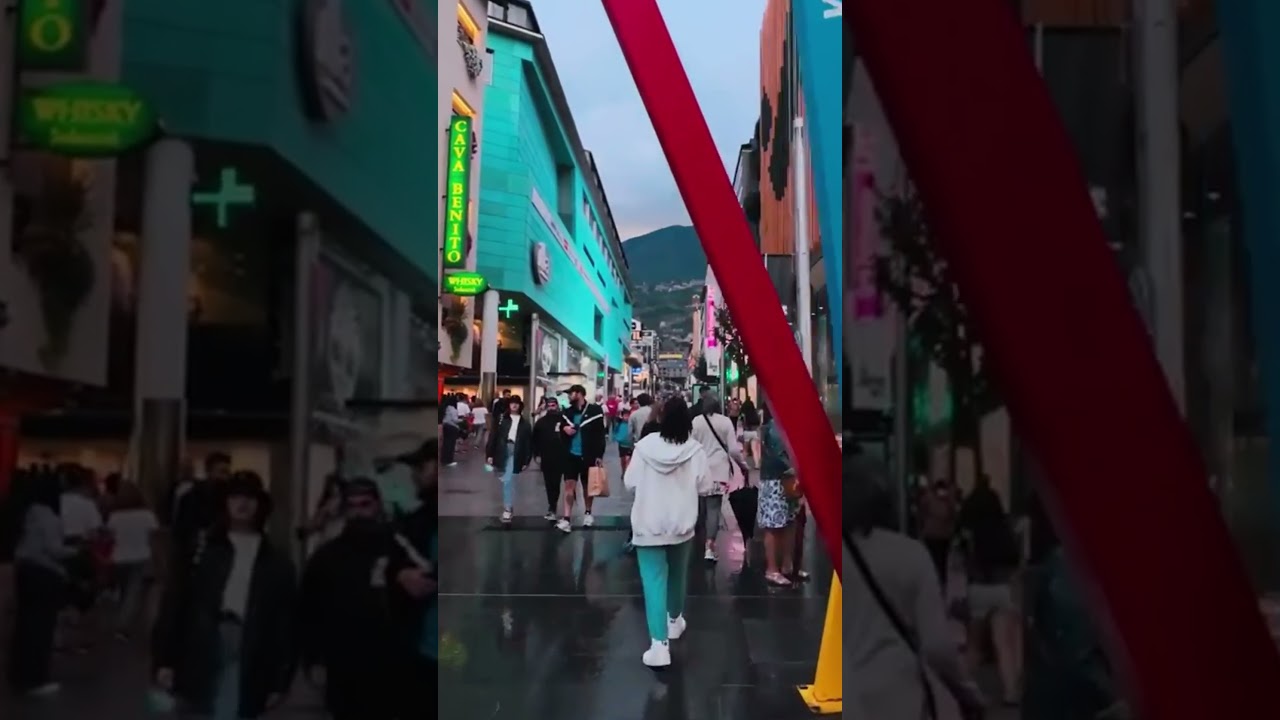 Andorra's main 🛍️ shopping street#walkwithus #walk #walking #walkingtour