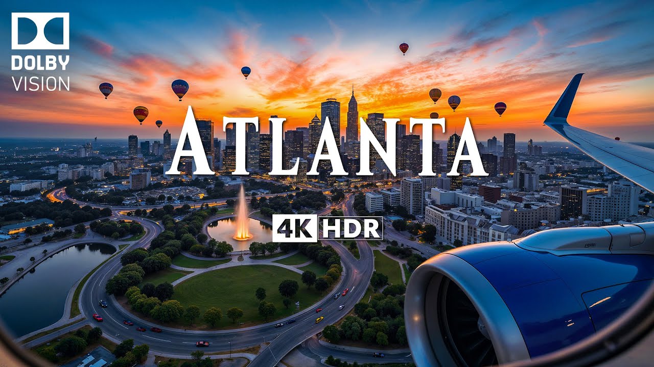 АТЛАНТА 4K ULTRA HD [60 кадров в секунду] • Кинематографическое путешествие по сердцу Атланты
