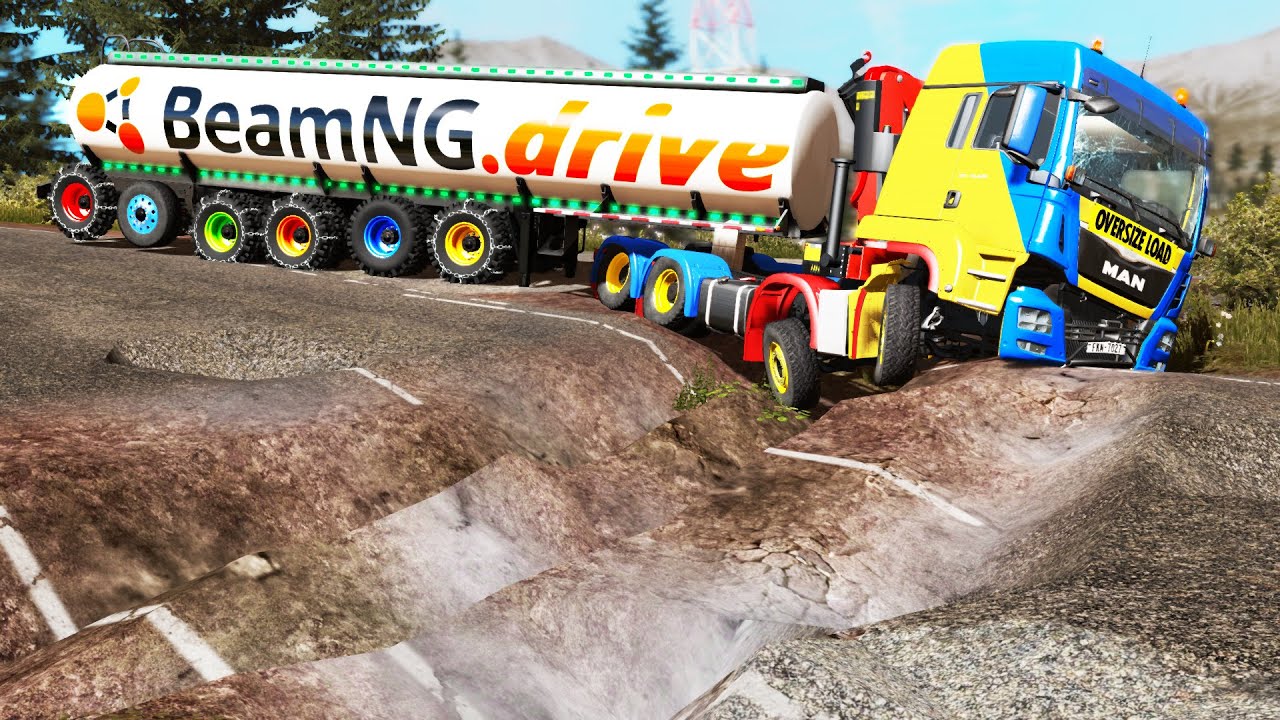 Trucks vs Potholes #70 | BeamNG.DRIVE