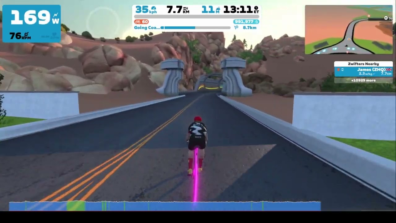 Zwift - Watopia   Going Coastal