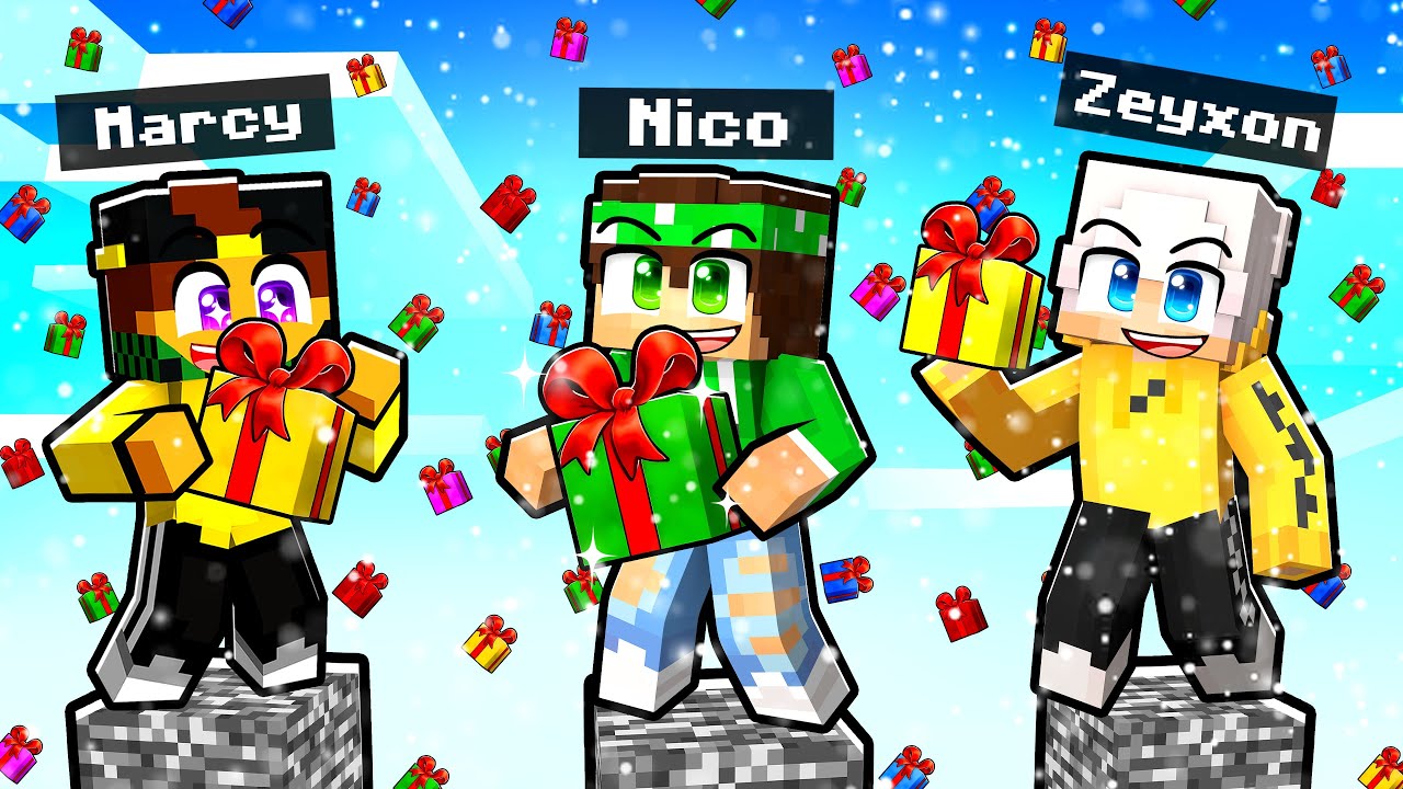 SOPRAVVIVI ai REGALI su UN PILASTRO DI BEDROCK in MINECRAFT!