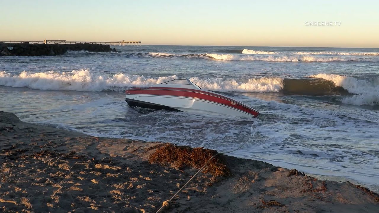 Human Smuggling Boat Beached at Dog Beach