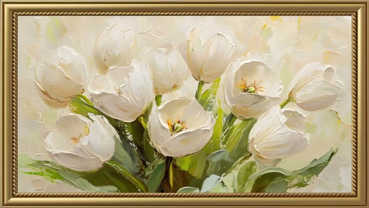 BLUSH PETALS | FRAMED TV ART WALLPAPER SCREENSAVER BACKGROUND | 2 HRS