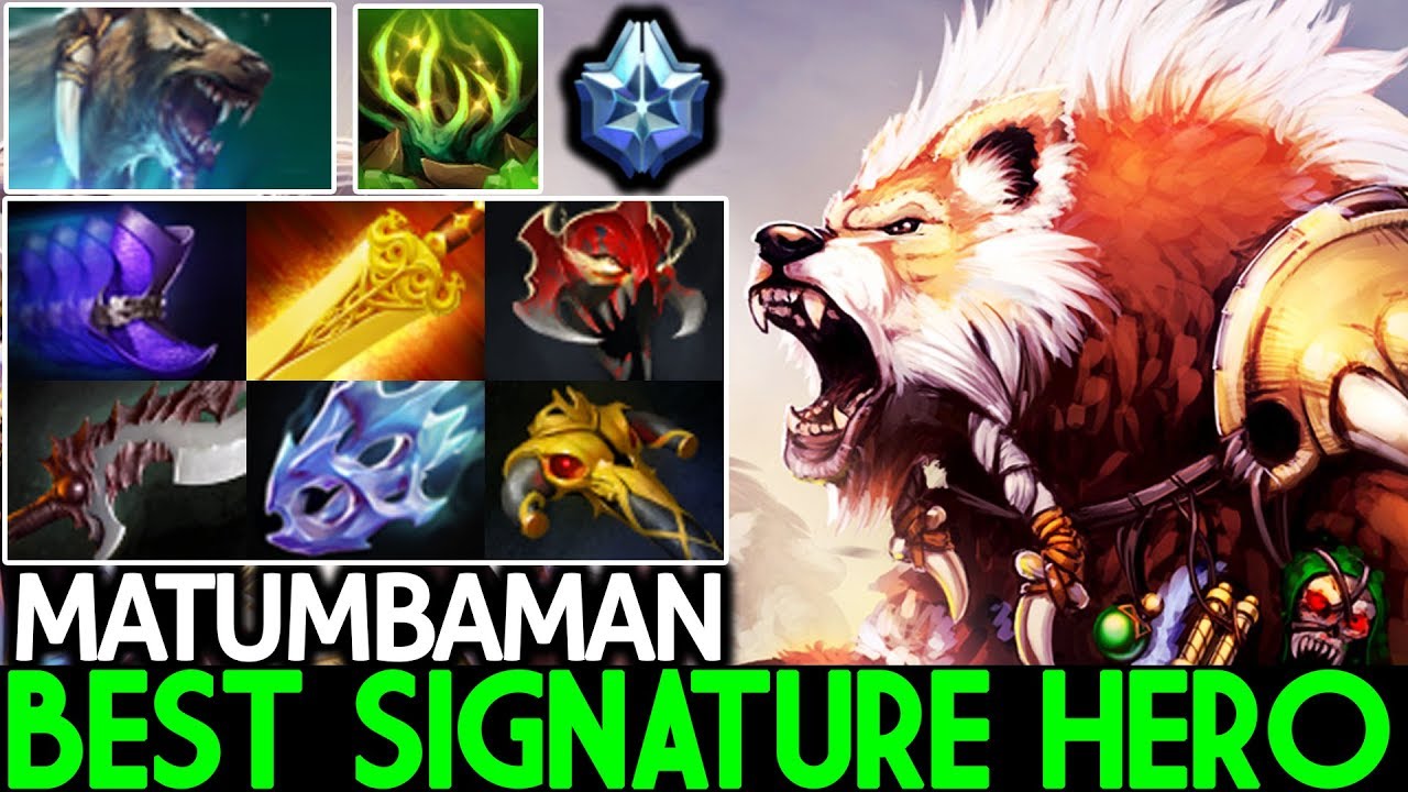 MATUMBAMAN [Lone Druid] Spirit Bear Max Attack Speed Signature Hero 7.22 Dota 2
