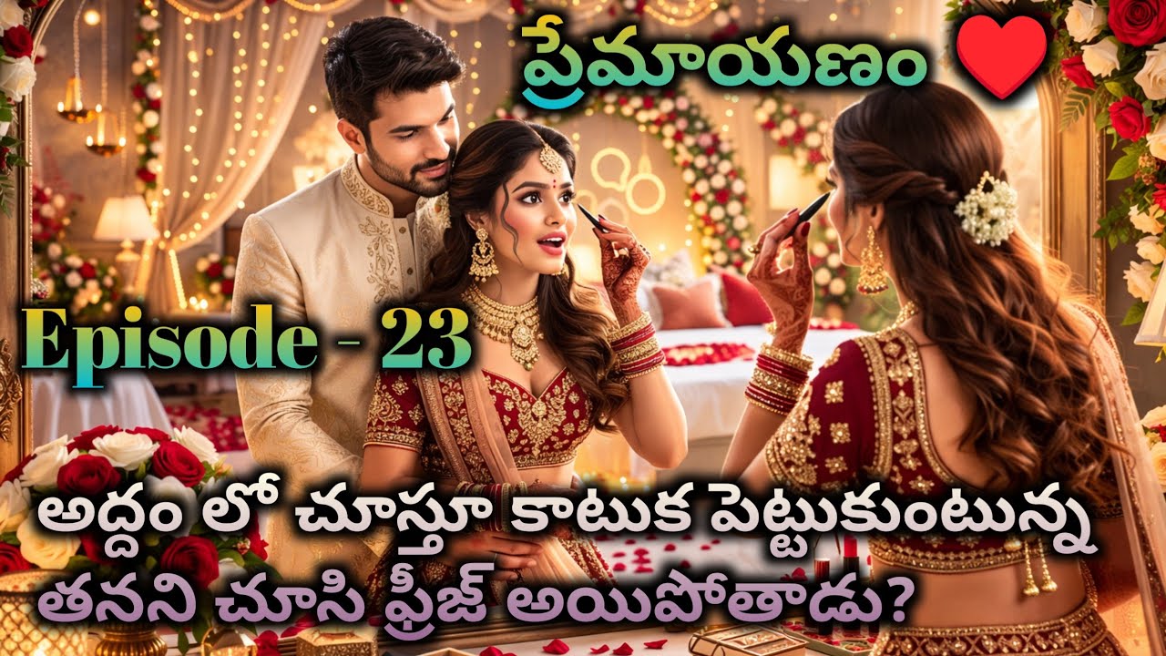 ప్రేమాయణం ♥️ 23 అద్దం లో చూస్తూ కాటుక పెట్టుకుంటున్న తనని చూసి ఫ్రీజ్ అయిపోతాడు?|| Telugu