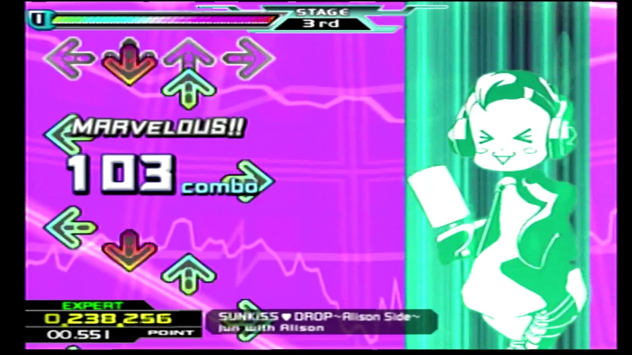 Dance Dance Revolution SUperNOVA 2- SUNKiSS♥︎DROP: Allison Side
