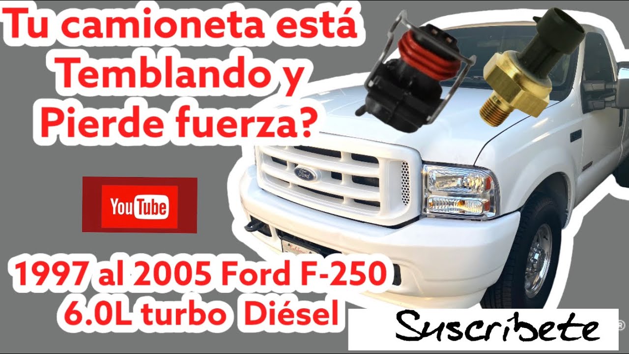 tiembla y pierde fuerza 1997 al 2005 Ford F-250  f350 motor 6.0L diésel parte #1