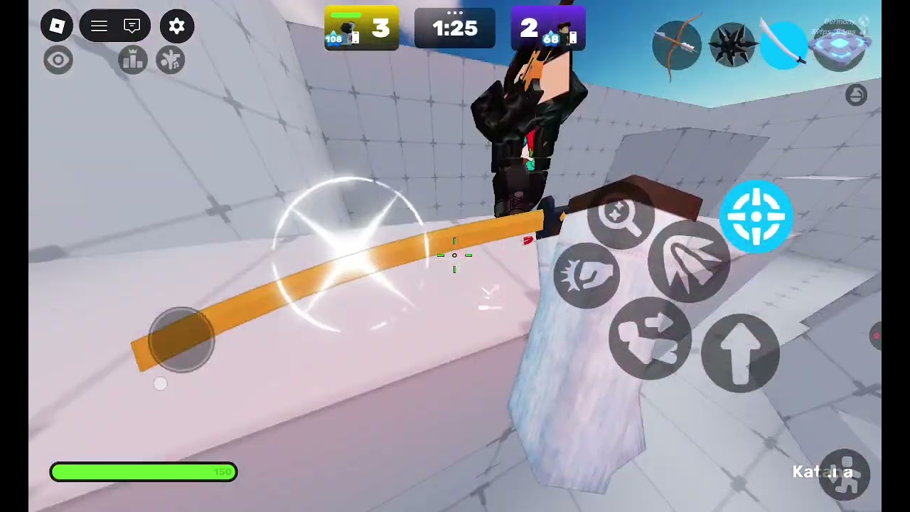 Mobile Katana only match ( I won ) #rivals #roblox #katana