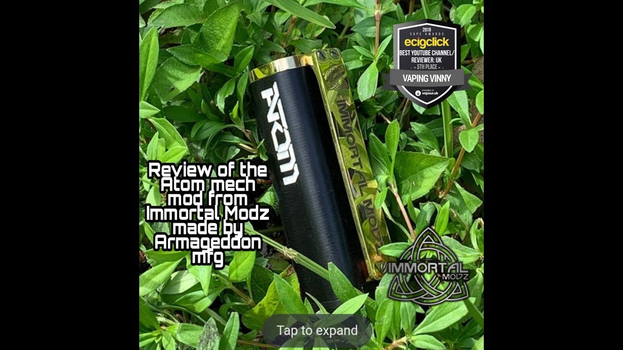 Review of the Atom clip activated mechanical mod from Immortal Modz