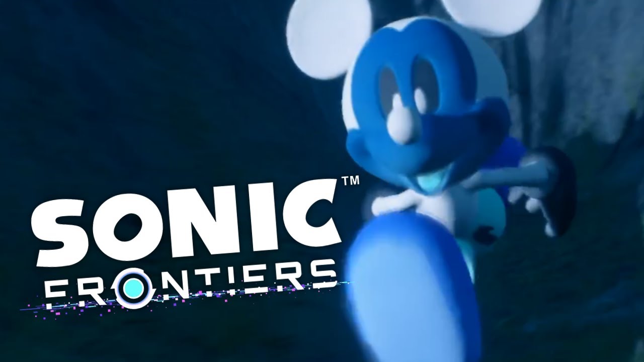 Sonic Frontiers except I modded Photo Negative Mickey into it