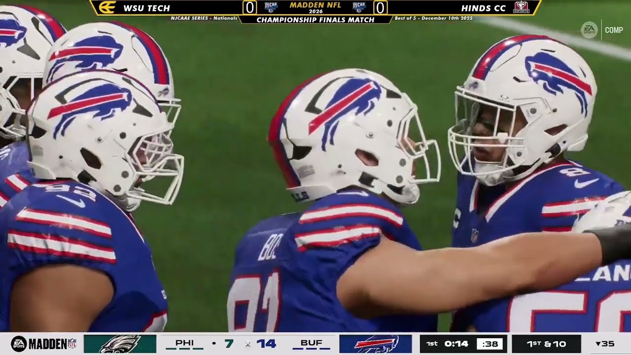 WSU Tech vs Hinds | Madden 26 | NJCAAE National Championship | No Casters