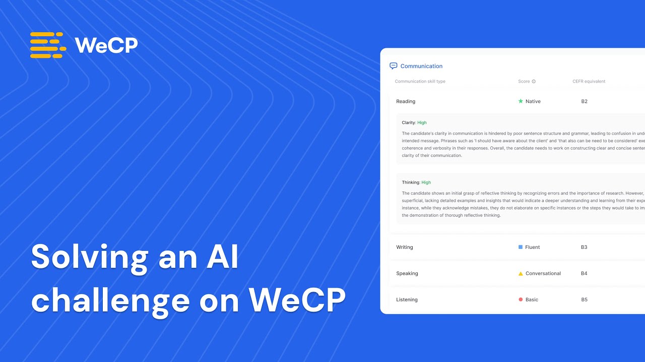 Solving an AI challenge on WeCP
