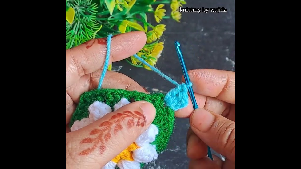 Crochet a SUPER-DUPER EASY Granny Square for Beginners👌 क्रोशिया आर्ट,