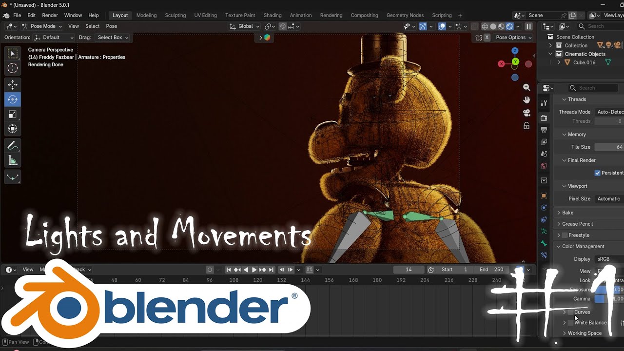 Blender FNaF - Lighting & Movements For Beginners