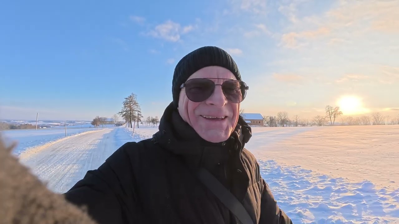 Winterspaziergang im Schnee rund um Peuerbach
