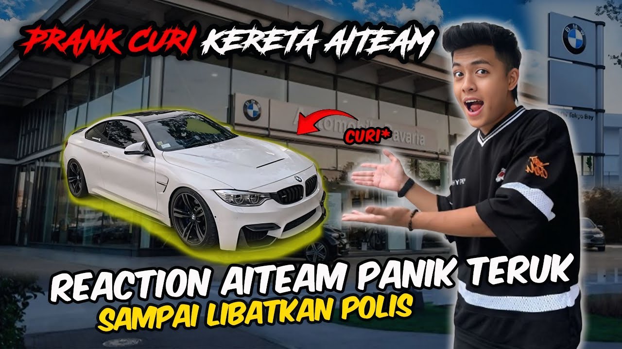 PRANK BAWA LARI KERETA AITEAM!!! LIBATKAN POLIS...SEMUA PANIK & CUAK?!