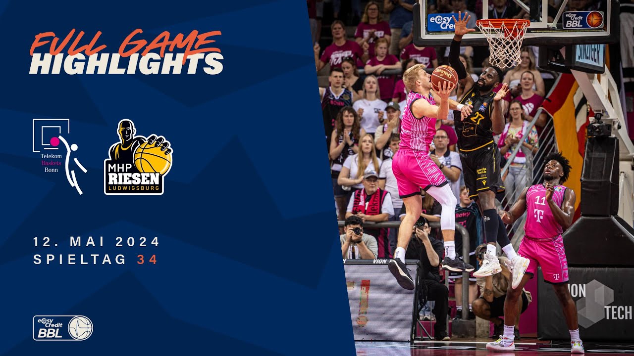 Telekom Baskets Bonn vs. MHP RIESEN Ludwigsburg - Full Game Highlights - Spieltag 24, 2023/24