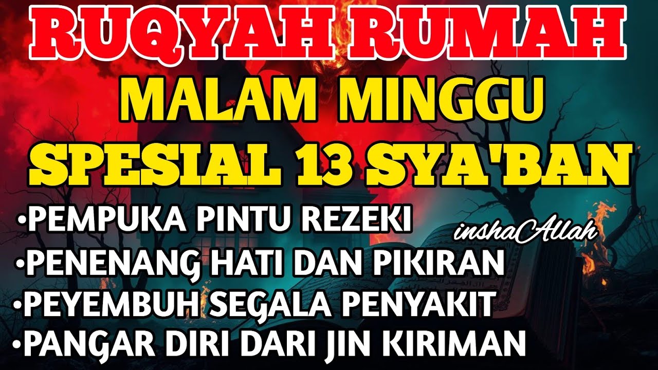 RUQYAH MALAM MINGGU SYABAN BULAN SYABAN USIR JIN & STAN DRI RUMAH DENGAN AYAT PENYEMBUH BY ALAA AQEL