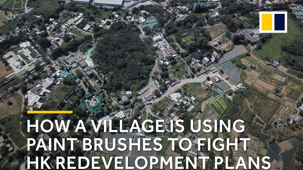 How a village is using paint brushes to fight Hong Kong redevelopment plans