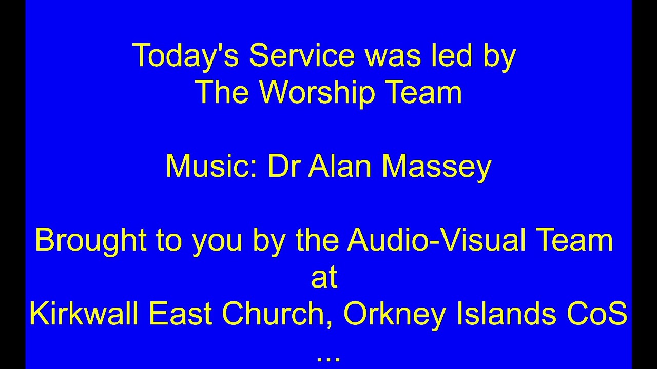 Service At Kirkwall East Church