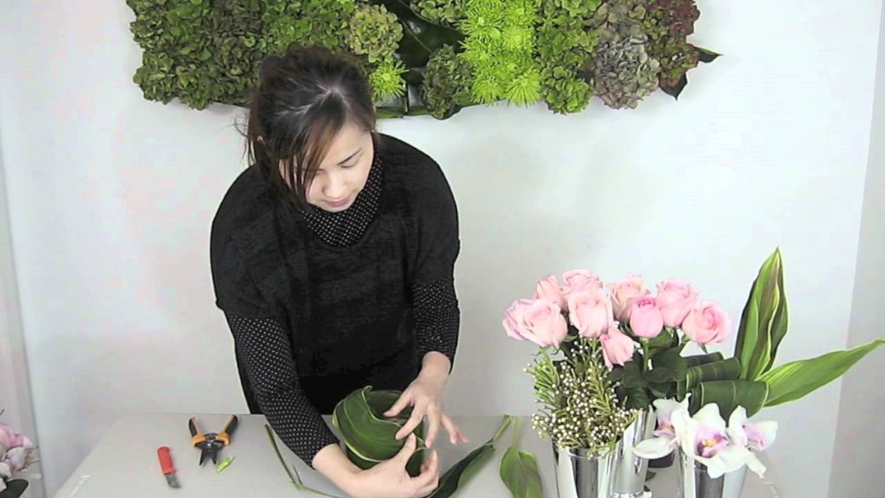 How To Make A Beautiful Pink Themed Flower Arrangement