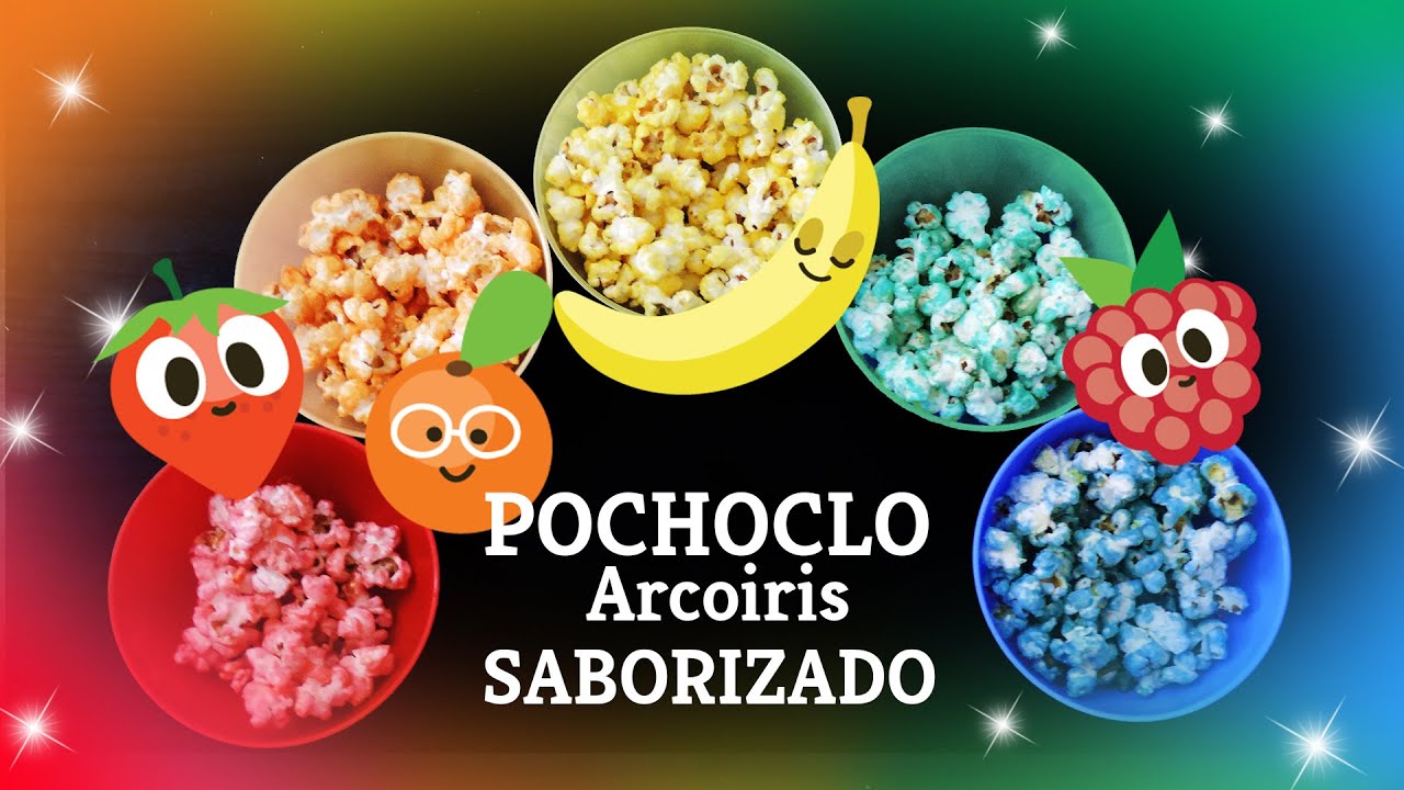 Pochoclos Arcoiris Saborizados frutales/ Rainbow fruit flavored popcorn