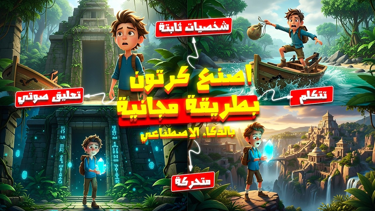 عملت فيلم كرتون 3d بالذكاء الاصطناعي فى خلال 24 ساعة مجانا من غير اي خبرة (كورس كامل مجاني)