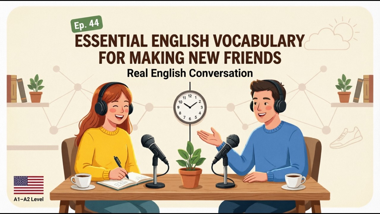 Essential English Phrases for Making New Friends | English Conversation Practice (A1-A2 Level)