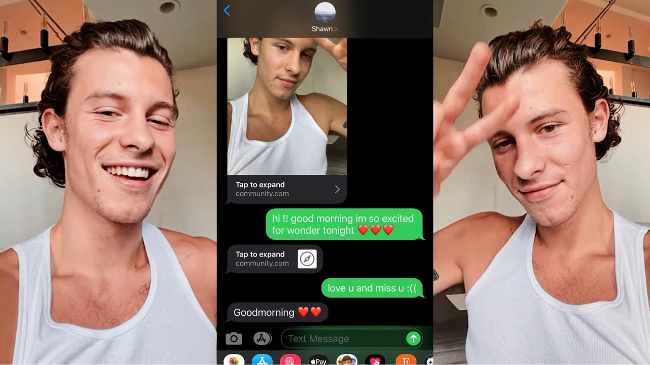 Shawn Mendes Texting Fans on Community App