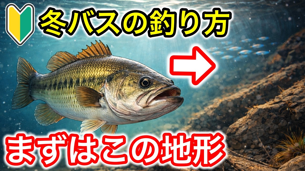 冬のブラックバスはどこにいる？居場所の探し方【初心者向け】