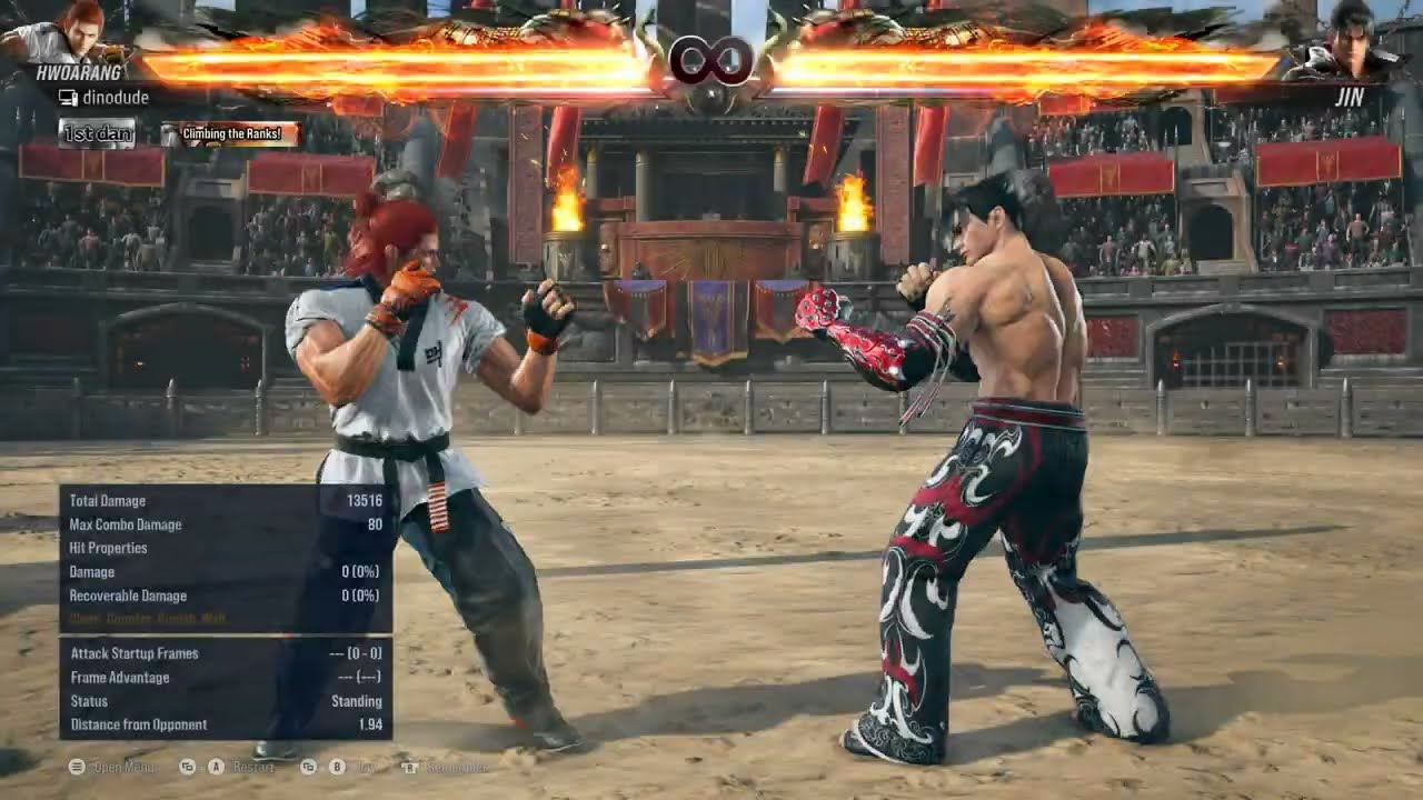 Easy Hwoarang Combos (df2, b3, jfsr) - Tekken 8