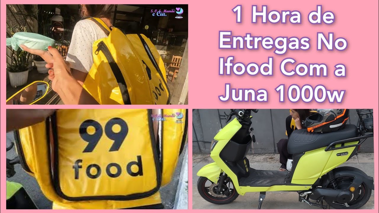 Fazendo Entregas no Ifood com a Juna 1000w | 1 Hora de Entregas no Ifood Com Bicicleta Elétrica Juna