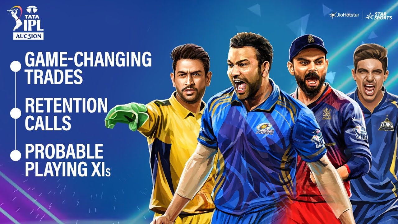 TATA IPL 2026 Auction Preview: Blockbuster trades, retention analysis & team XI predictions