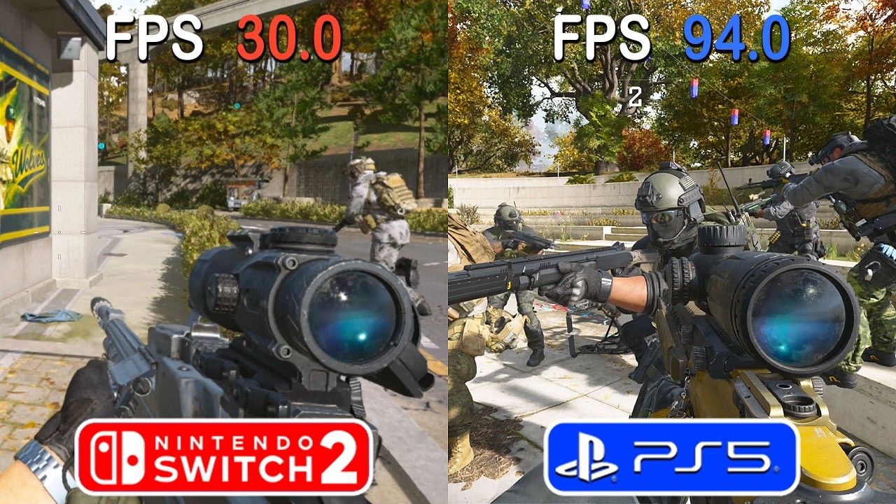 Modern Warfare 4 - SWITCH 2 vs PS5 Graphics & Frame Rate Comparison (Multiplayer)