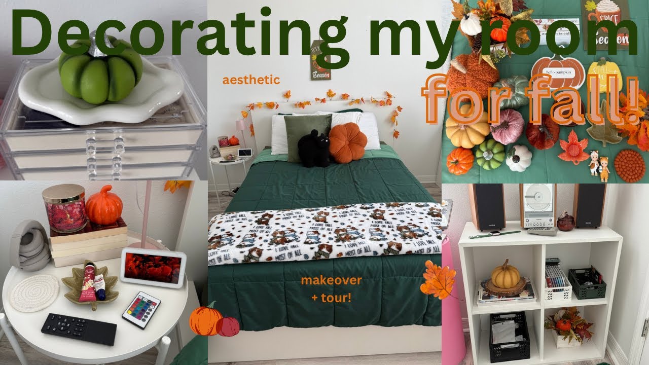 Fall room makeover🍂 decorate with me & room tour!