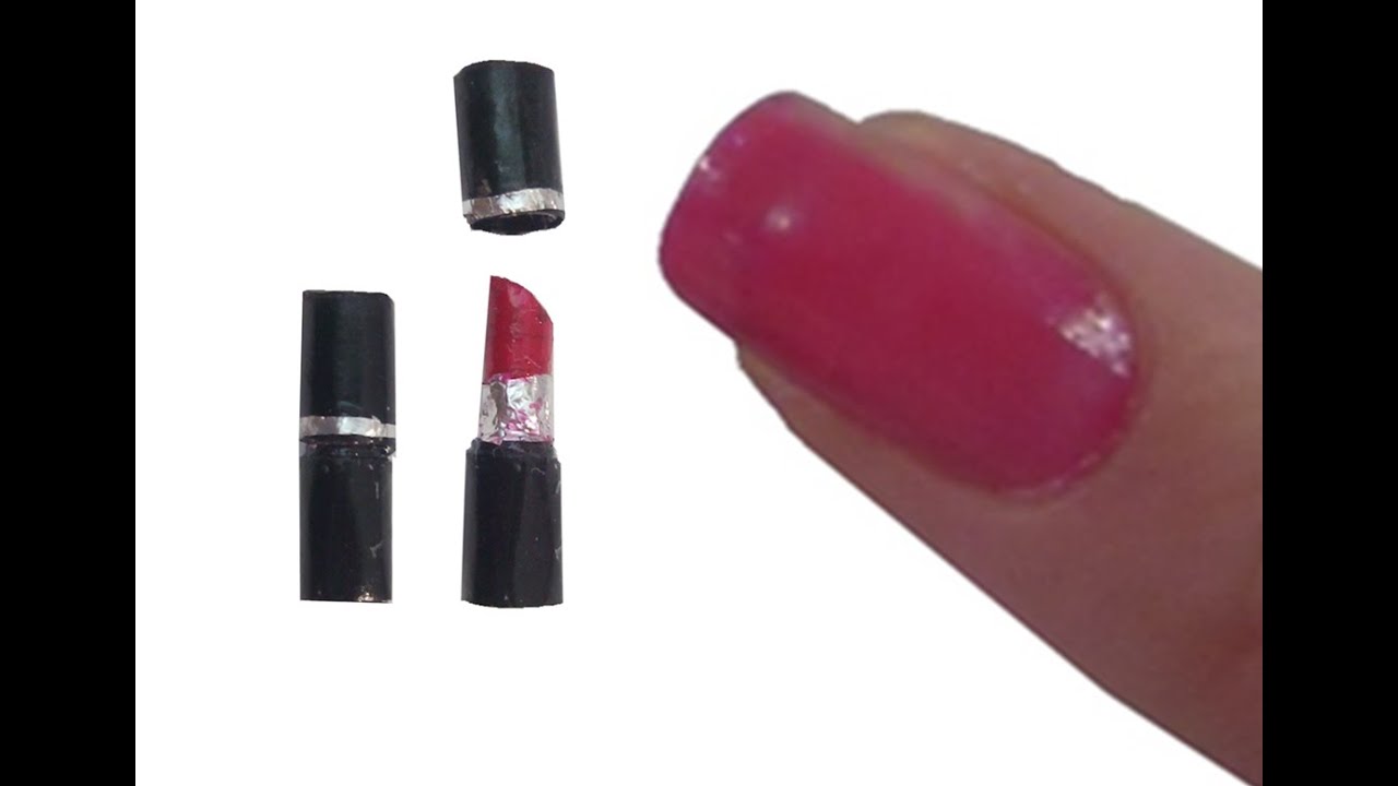 DIY Miniature 💄Lipstick💄 for Dollhouse TUTORIAL - Crafts