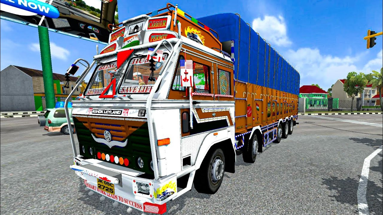 😱 Heavy Loaded Ashok Leyland Truck 🚛 | Realistic Cargo Transport 🛣️ | BUSSID