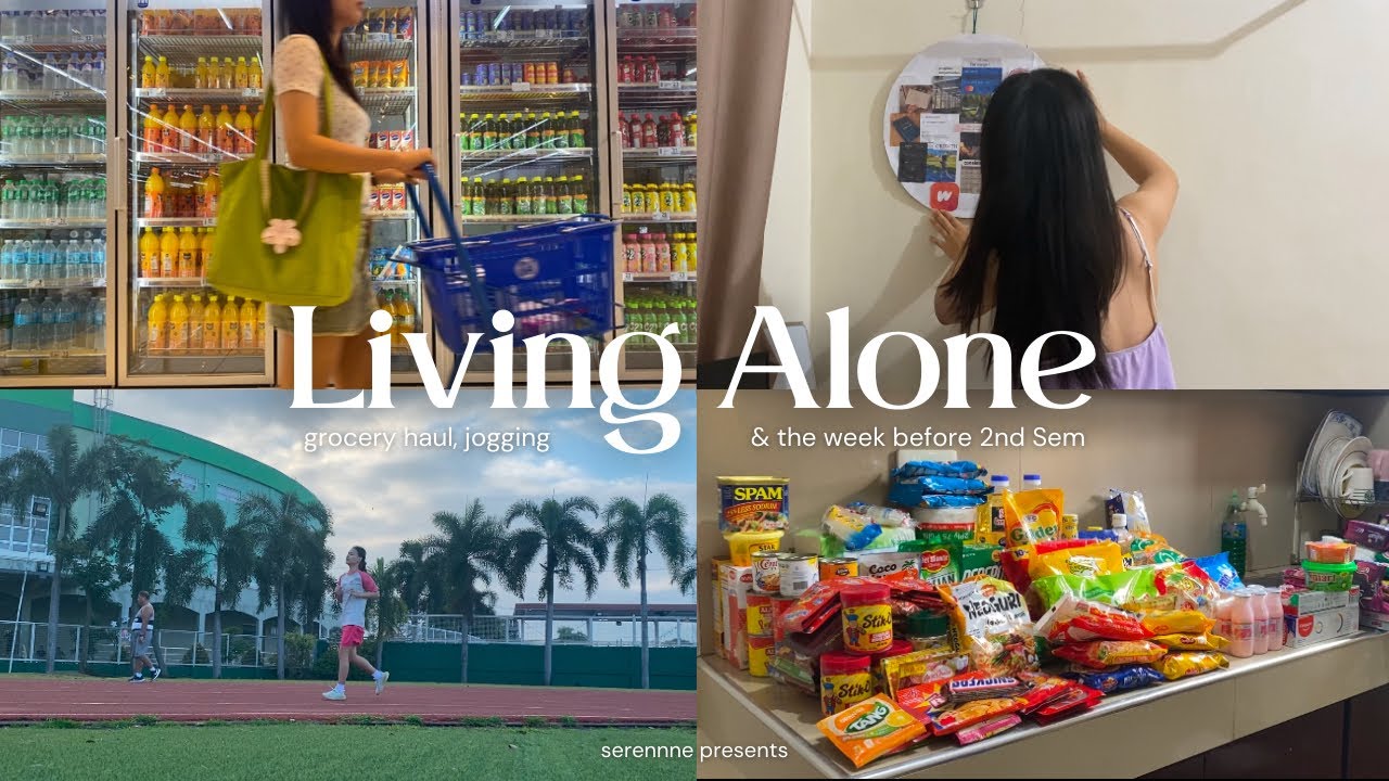 Living Alone in the Philippines: grocery haul, jogging & the week before 2nd semester 🛒🏃🏻‍♀️🍃